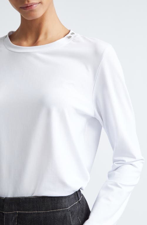 Max Mara Domino Long Sleeve T-shirt In White