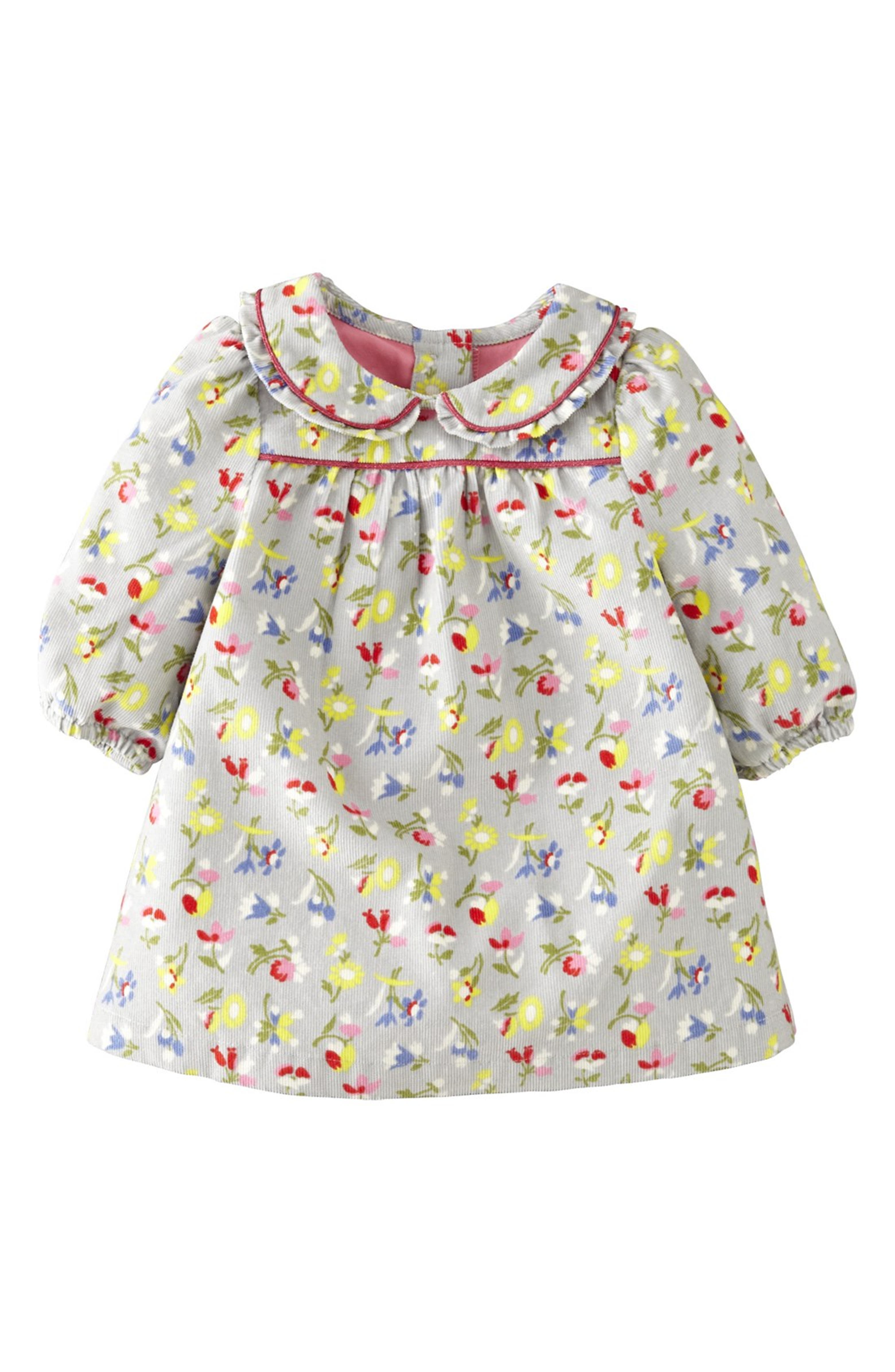 Mini Boden Long Sleeve Corduroy Dress (Baby Girls) | Nordstrom