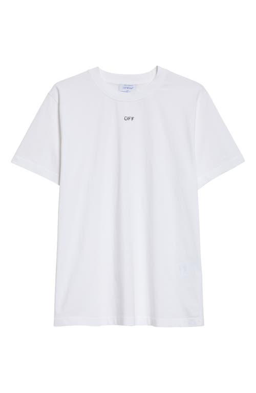 Shop Off-white Off Stamp Slim Logo T-shirt In White Black