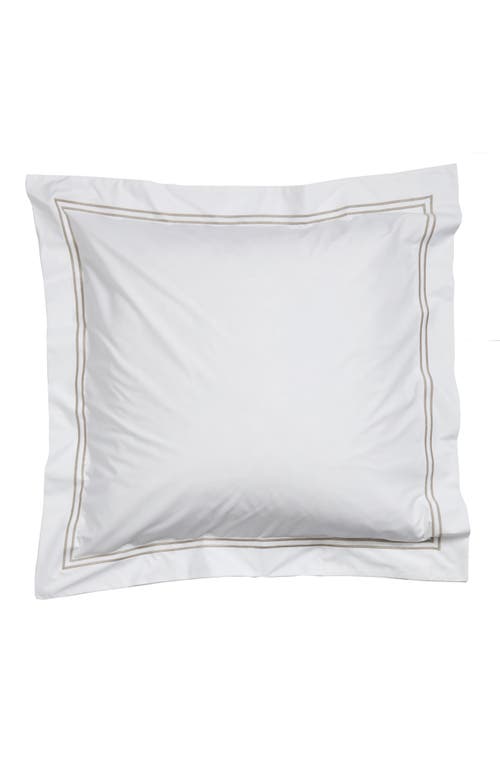 Shop Sferra Grande Hotel Euro Sham In White/grey