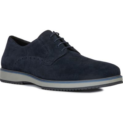 Geox Tyren Plain Toe Derby, Blue