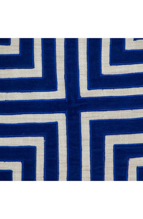 Parkland Collection Gio Cotton Velvet Throw Pillow In Blue