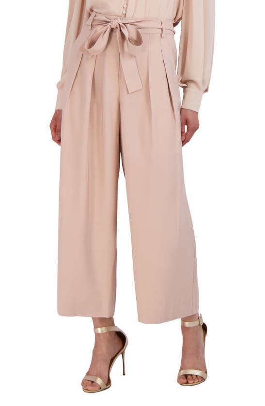 Bcbgmaxazria Belted Wide Leg Pants In Pink