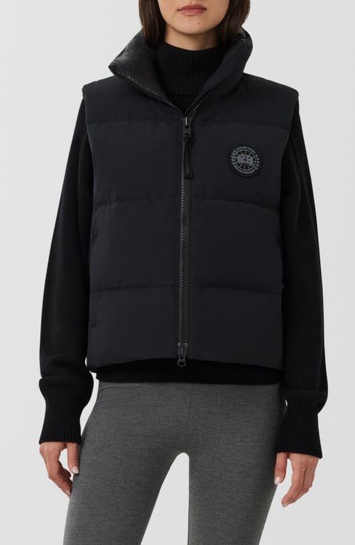 Canada Goose Down-filled Grandview Cropped Gilet In Black