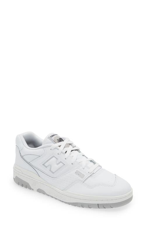 New Balance 550 Basketball Sneaker White/White/ at Nordstrom