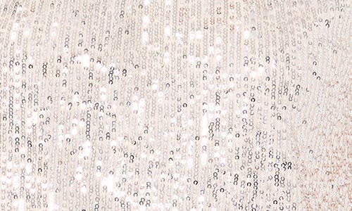 Cece Sequined Top In Champagne