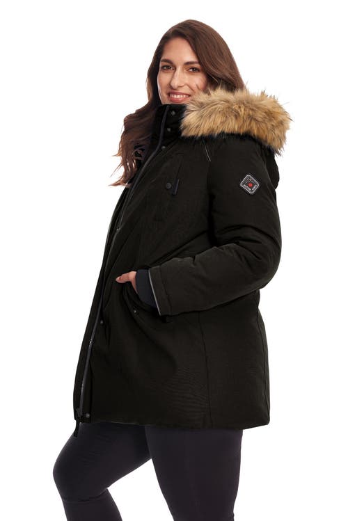 Alpine North Glacier Plus Women's Vegan Down (recycled) Parka (plus Size) In Black