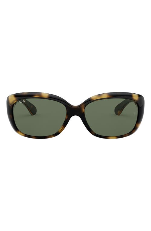 Shop Ray Ban Ray-ban Jackie Ohh 58mm Cat Eye Sunglasses In Lite Havana/green Solid