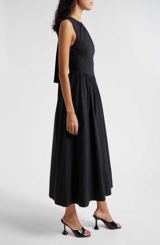 Shop Cinq À Sept Benita Sleeveless Cotton Blend Dress In Black