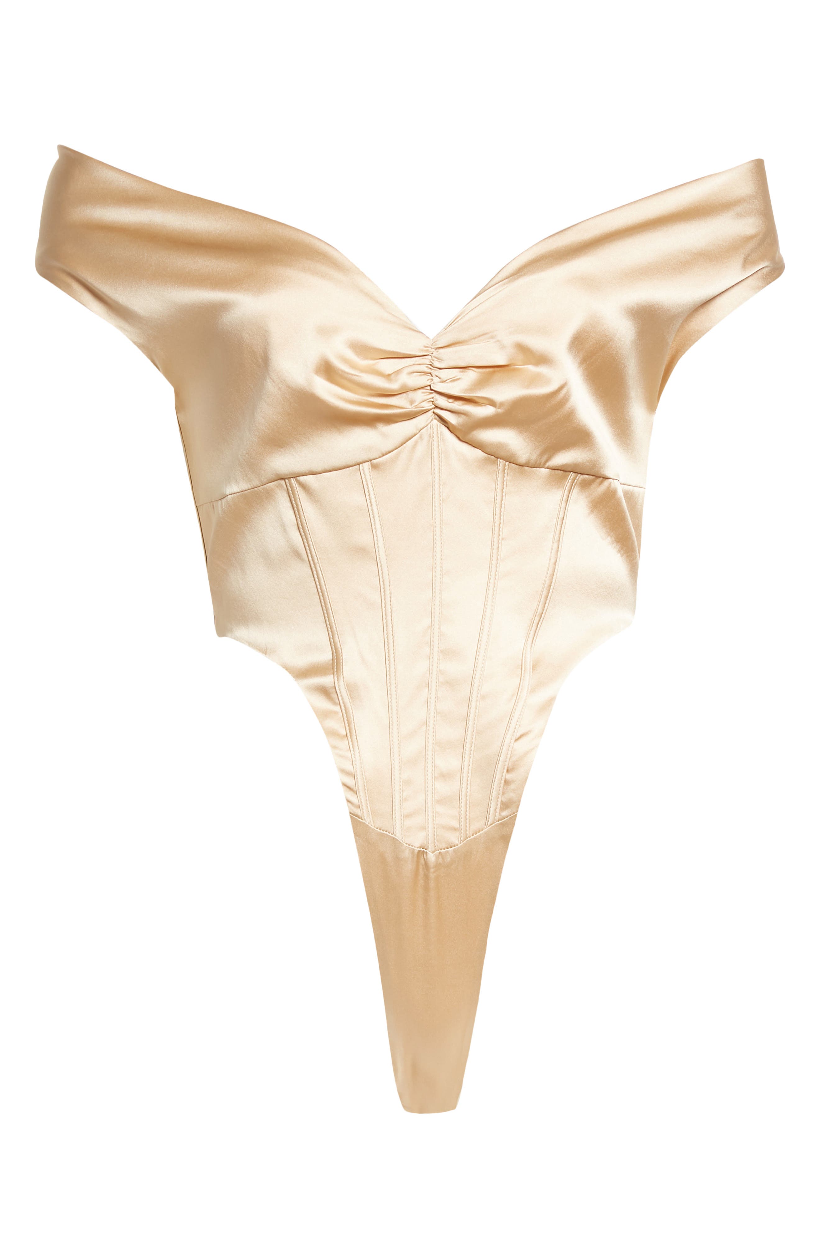 nude silk bodysuit