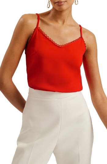 Ted Baker London Andreno Picot Edge Camisole In Red