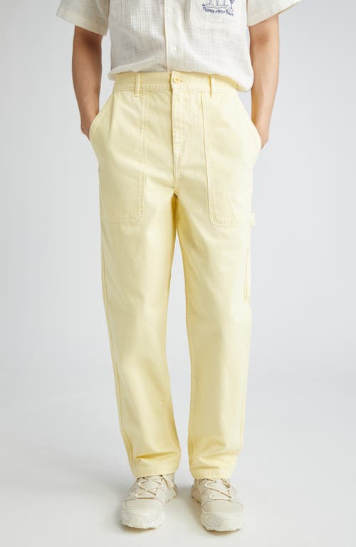 Broom Organic Cotton Twill Pants in Sunfaded Yellow