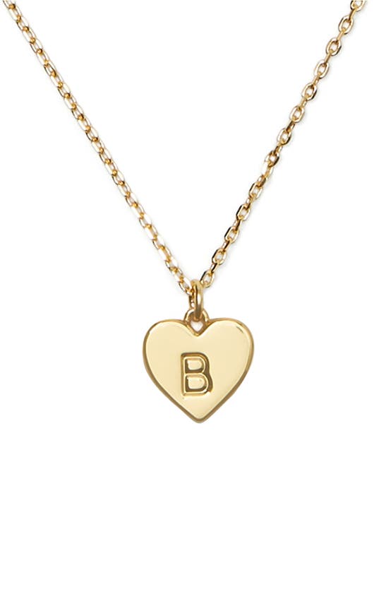 Shop Kate Spade Initial Heart Pendant Necklace In Gold - B