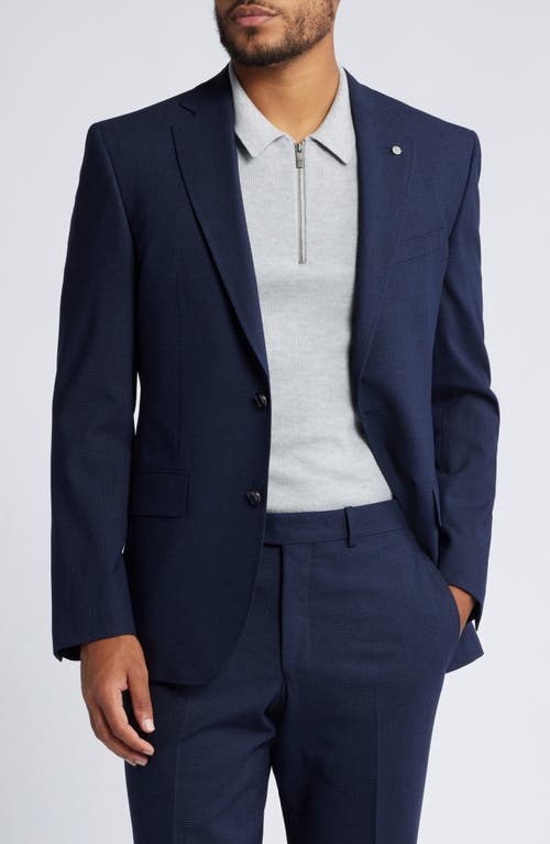 Shop Ted Baker London Jay Navy Microcheck Suit