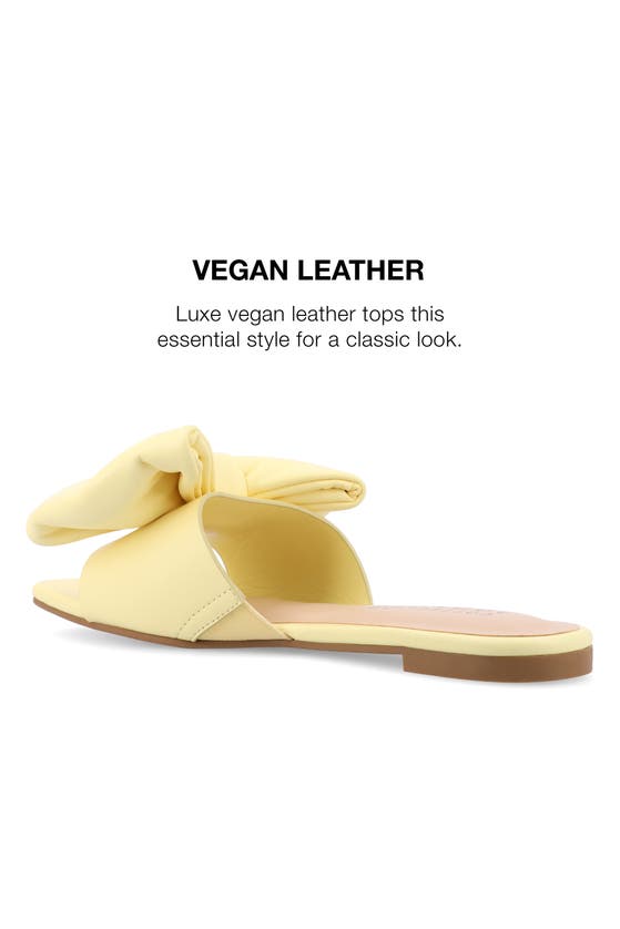 Journee Collection Tru Comfort Foam Fayre Bow Flat In Yellow