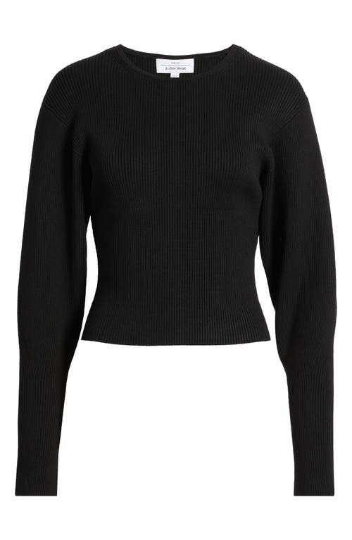 Shop & Other Stories Rib Knit Top In Black Dark