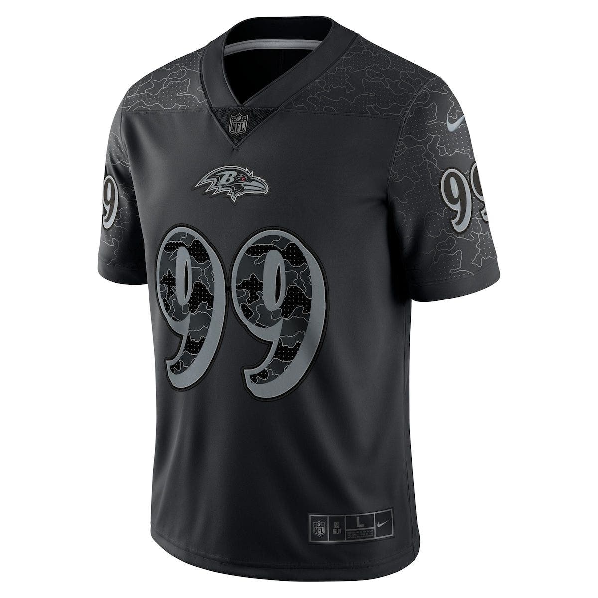 Nike Men's Nike Odafe Oweh Black Baltimore Ravens RFLCTV Limited Jersey ...