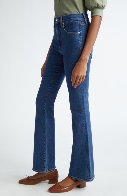 Shop Veronica Beard Beverly High Waist Stretch Flare Jeans In Bright Blue