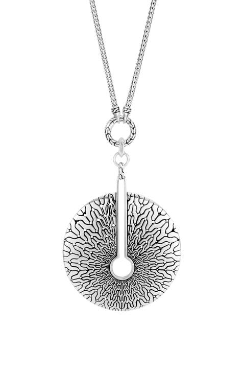 John Hardy Classic Chain Radial Pendant Connector Necklace