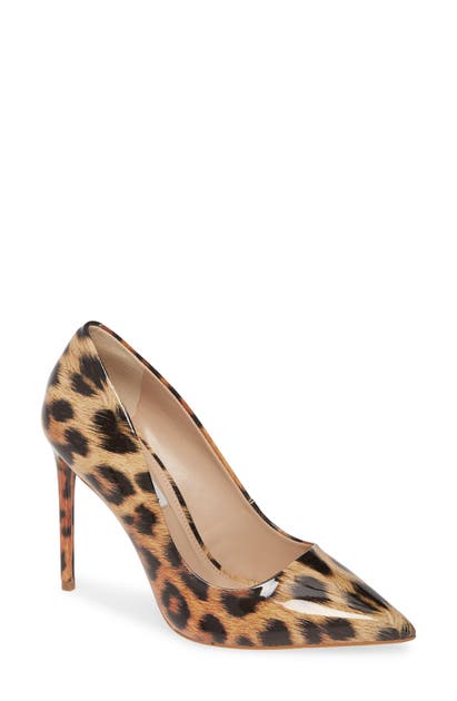 Click to view more detailed imagery on our partner's website Steve Madden Vala Pointy Toe Pump In Leopard Patent