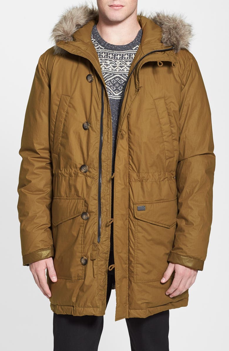 DIESEL® 'W-Kirton' Hooded Parka with Faux Fur Trim | Nordstrom