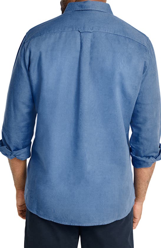 Shop Johnny Bigg Anders Linen & Cotton Button-up Shirt In Azure