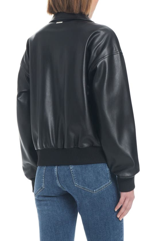 Shop Sanctuary Faux Leather Aviator Jacket In Black