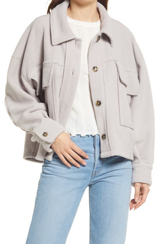 Thread & Supply Polar Fleece Oversize Jacket In Lavender