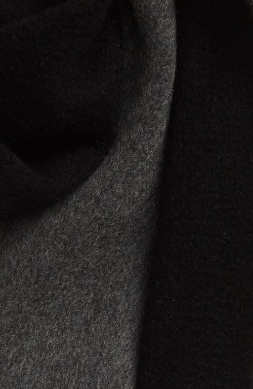 Andrew Stewart Double Face Cashmere Scarf In Black Grey