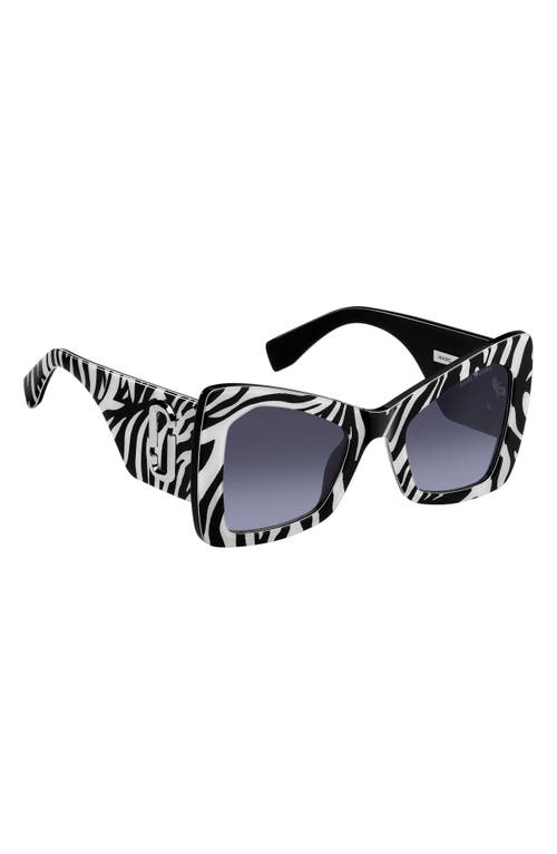 Marc Jacobs 52mm Gradient Butterfly Sunglasses In Black White/grey Azure