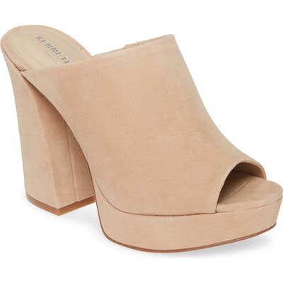 Kenneth Cole New York Gracen Mule Platform Sandal- Beige