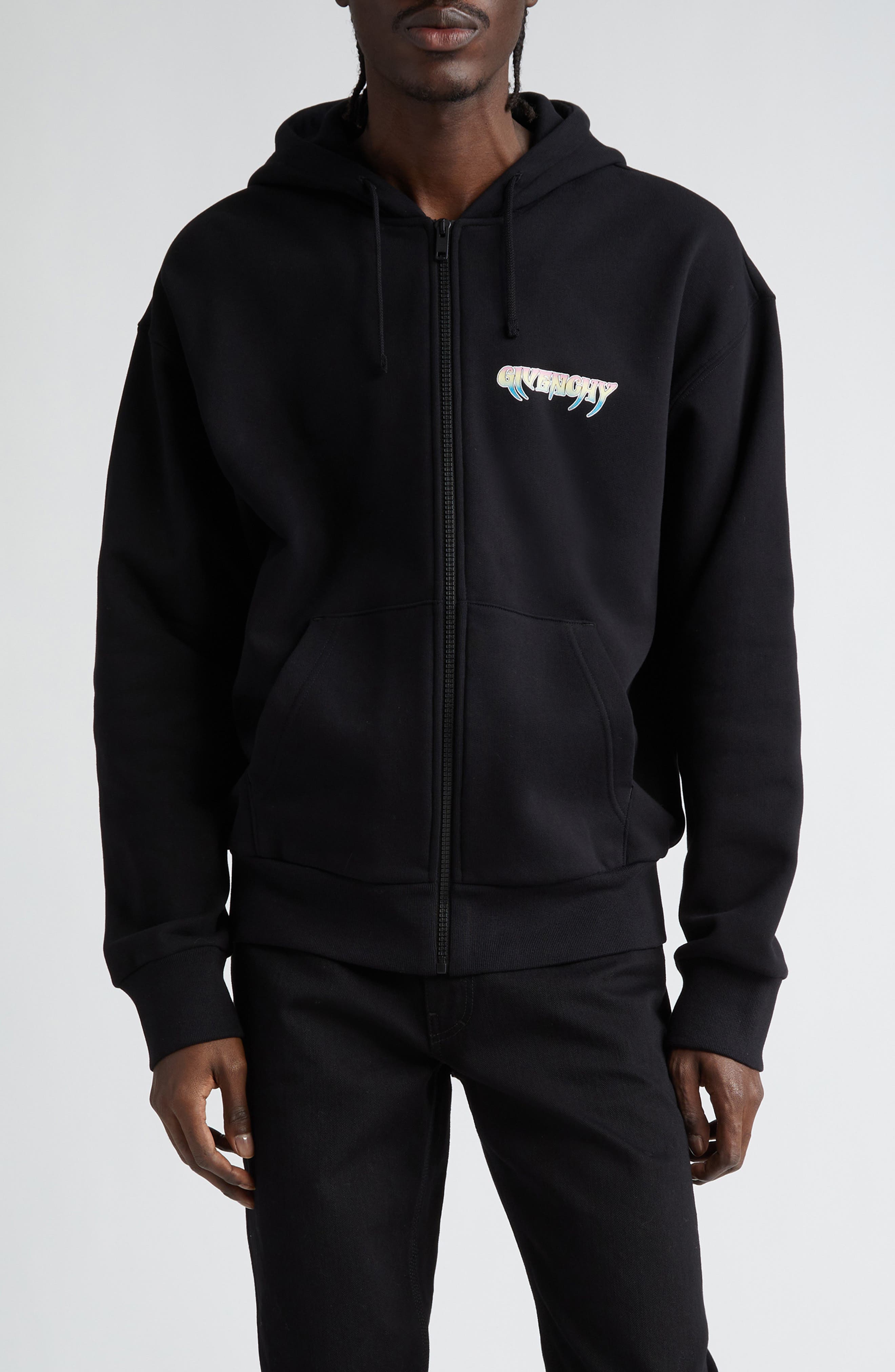 Givenchy Kids logo-embroidered zip-up hoodie - Grey