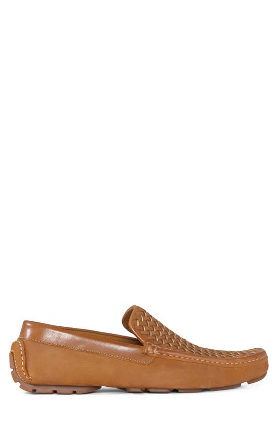 Donald Pliner Damiano Woven Moc Toe Loafer In Saddle