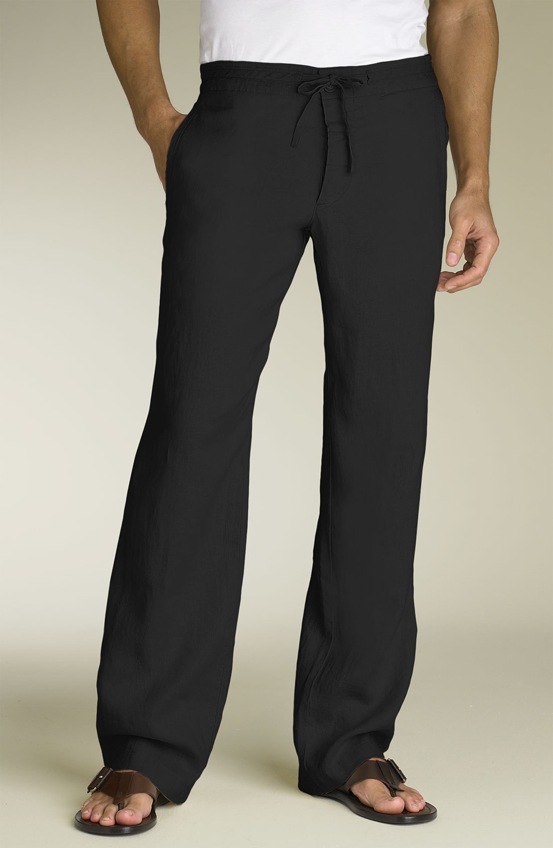 BOSS Black 'Righ' Linen Pants | Nordstrom