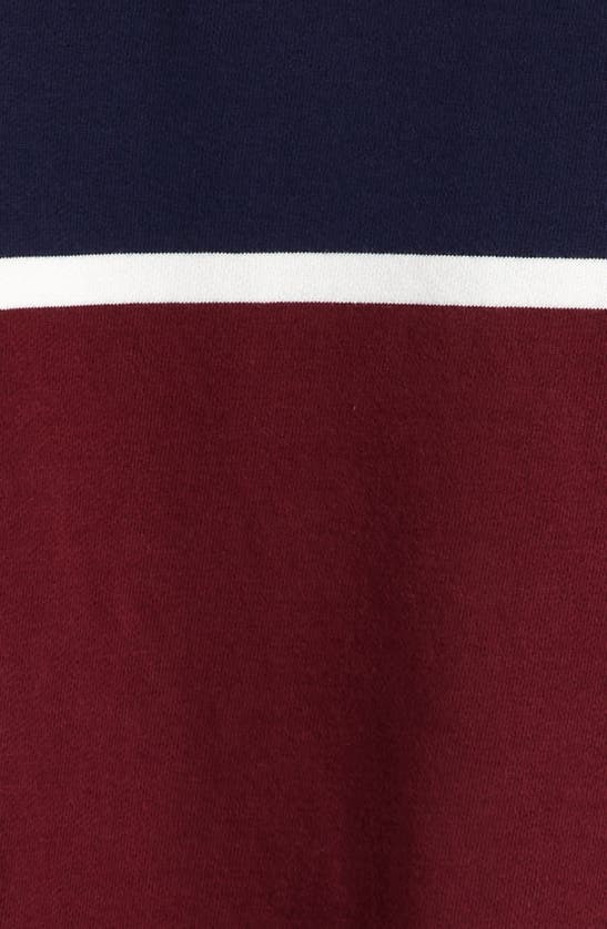 Shop Vineyard Vines Kids' Varsity Stripe Quarter Zip Pullover In Crimson