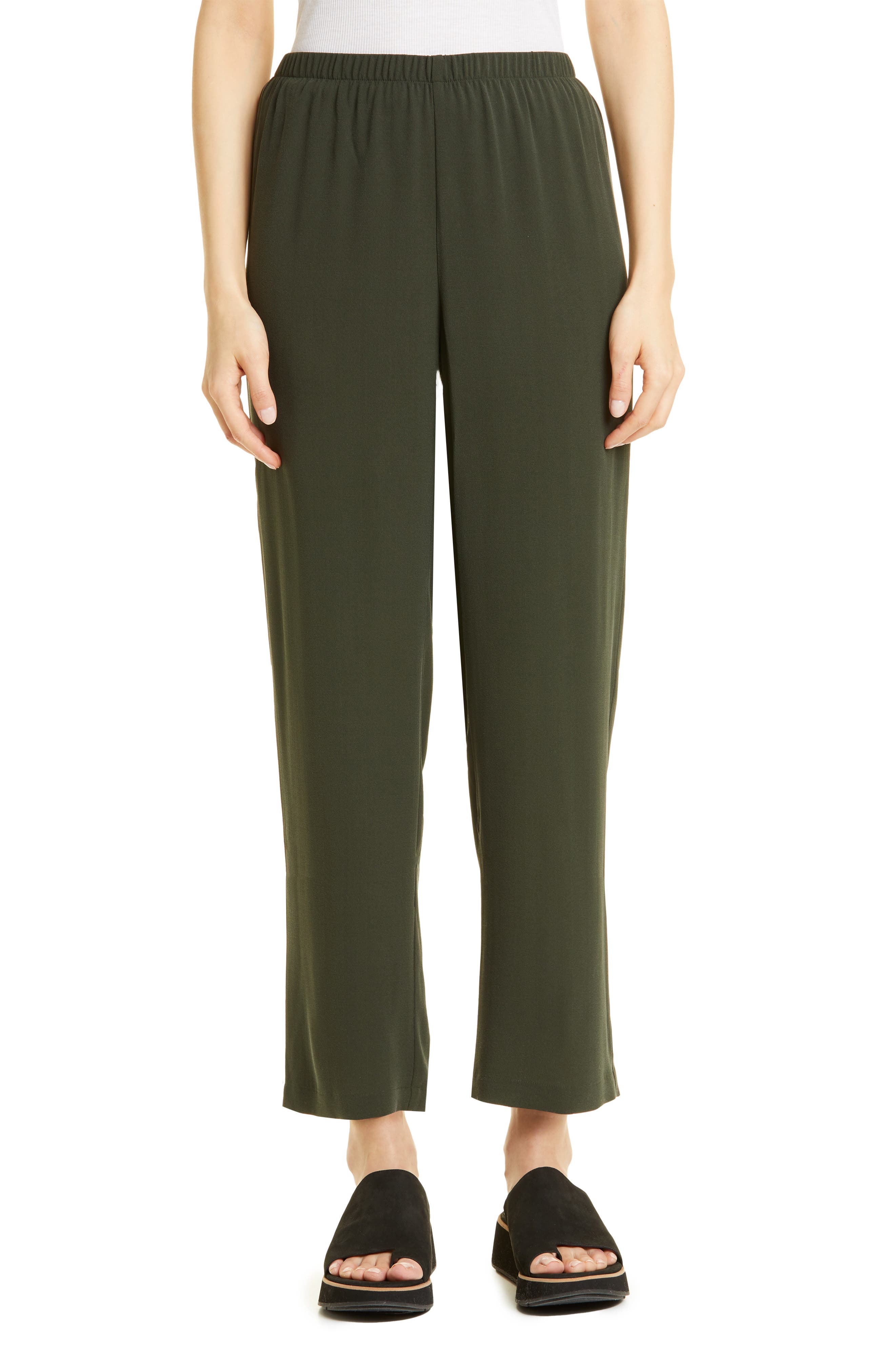 silk crepe pants