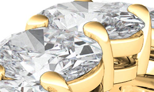 Hautecarat 3/4 Oval Cut Lab Created Diamond Eternity Ring In Yellow Gold