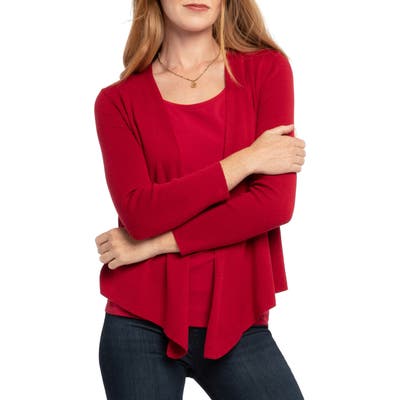 Nic+Zoe Four-Way Cardigan, Red