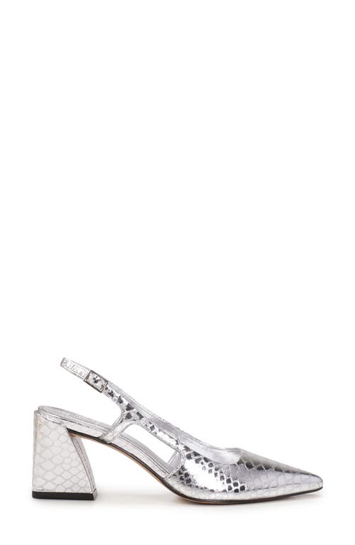 Vince Camuto Sindree Slingback Pointed Toe Pump In Silver