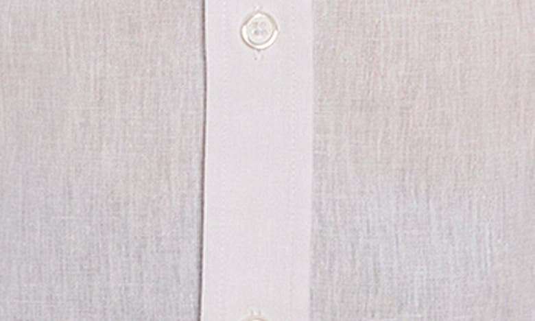 Shop Robert Graham Palmer Tailored Fit Short Sleeve Linen Blend Button-up Shirt In White