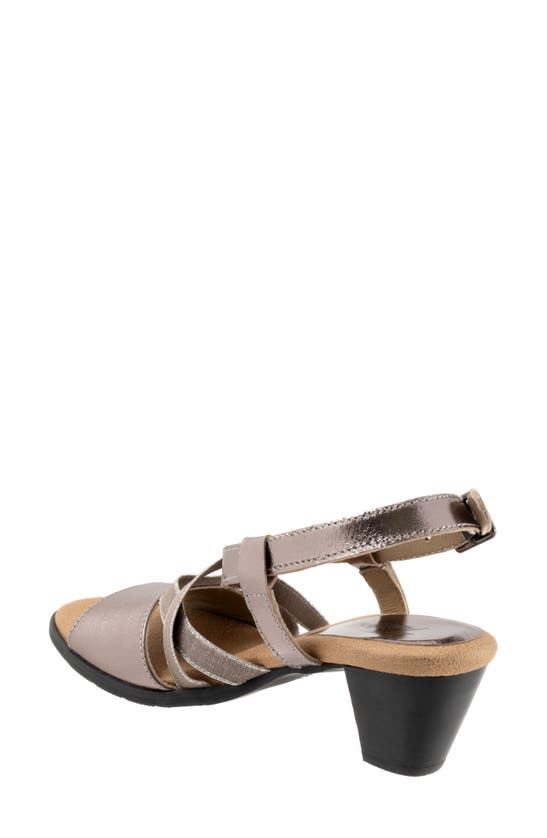 Shop Trotters Meadow Ankle Strap Sandal In Pewter