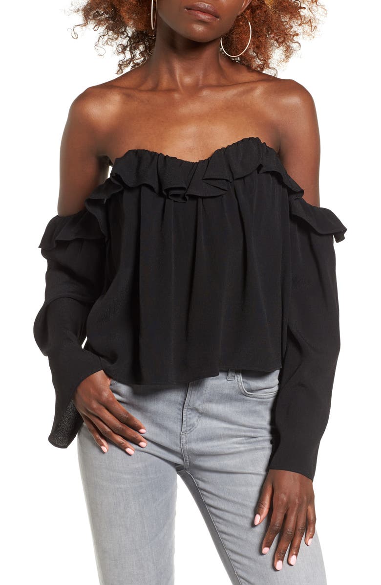 4SI3NNA Ruffle Off the Shoulder Blouse | Nordstrom