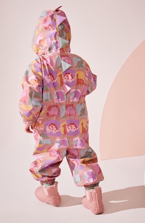 Shop Next Kids' Dino Waterproof Puddle Suit In Pink