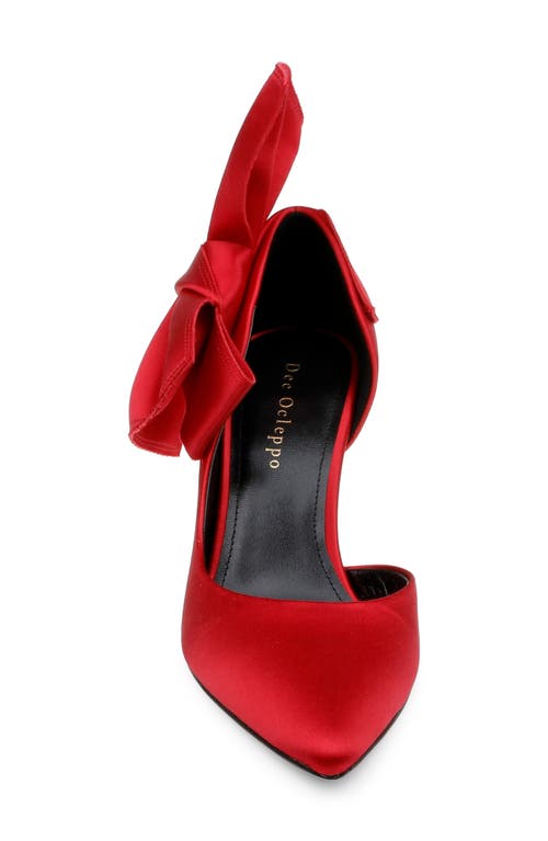 Shop Dee Ocleppo Belmont Half D'orsay Pump In Red Satin