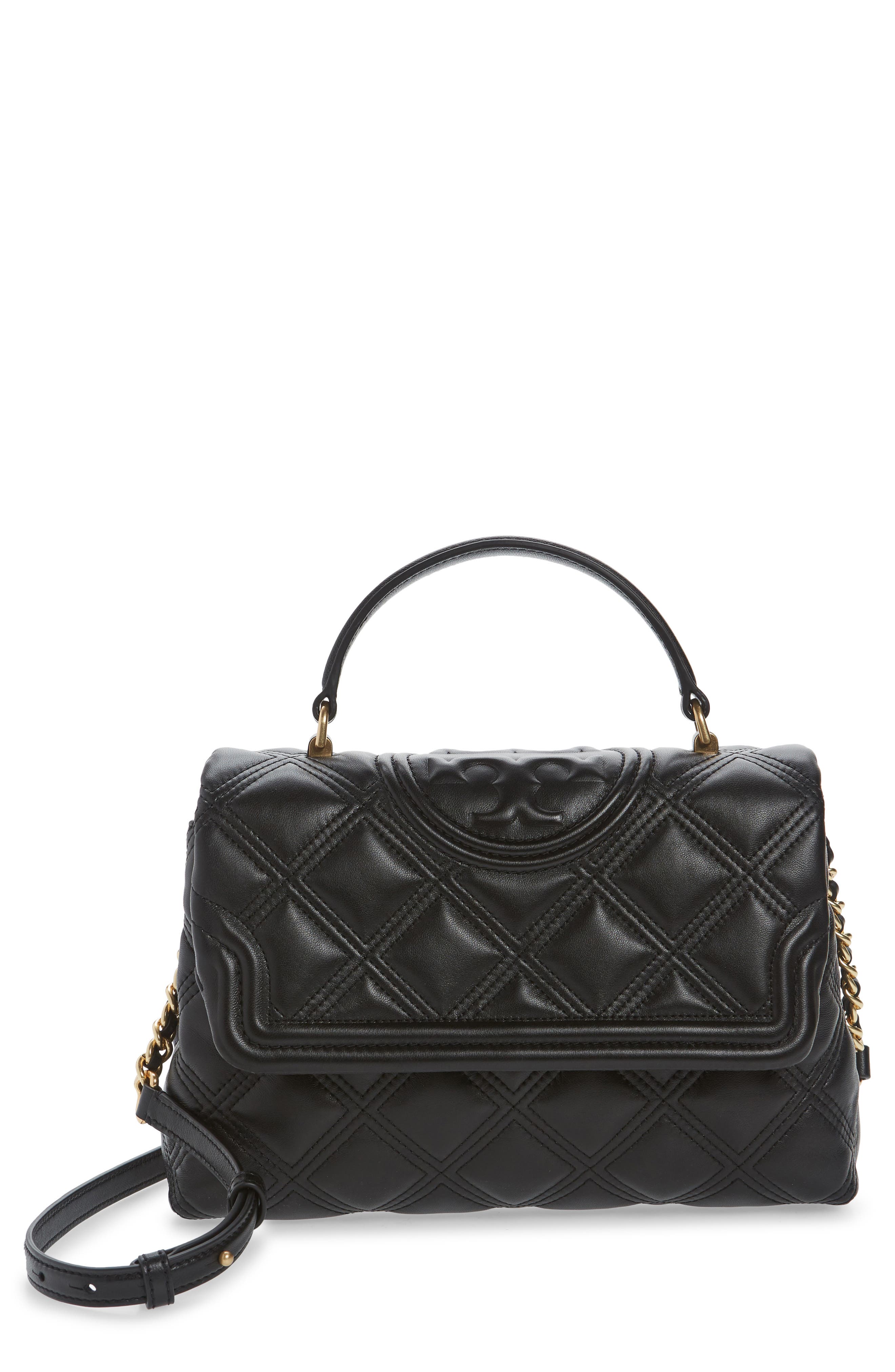 tory burch black satchel bag