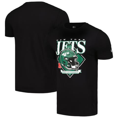 Men's New Era Green New York Jets Current Raglan Long Sleeve T-Shirt