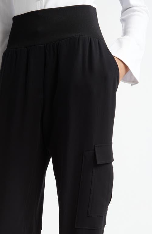 Shop Cinq À Sept Giles Crepe Cargo Pants In Black