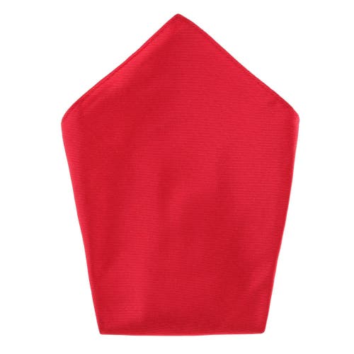 Trafalgar The Gatsby Solid 12 Inch Silk Pocket Square In Red