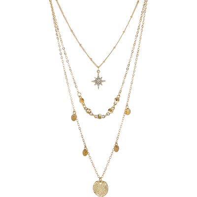 Panacea Discs Pendant Layered Necklace