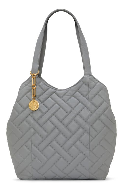 Shop Vince Camuto Kisho Quilted Leather Shoulder Bag In Grey